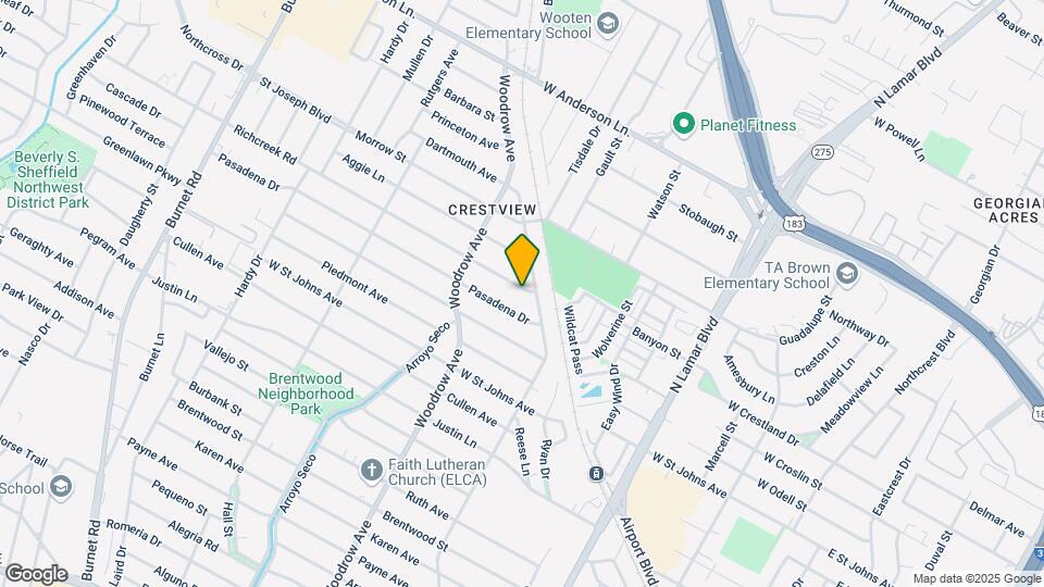 1203 Richcreek Rd Map and Location Details
