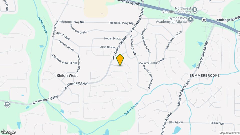 3575 Creek Mill Dr NW Map and Location Details