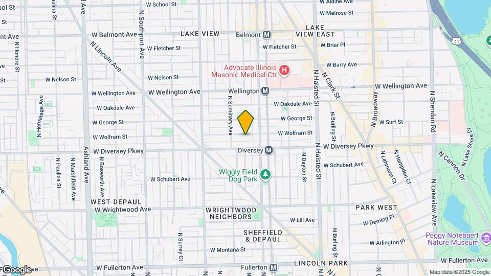 1031 W Wolfram St, Unit #1 Map and Location Details
