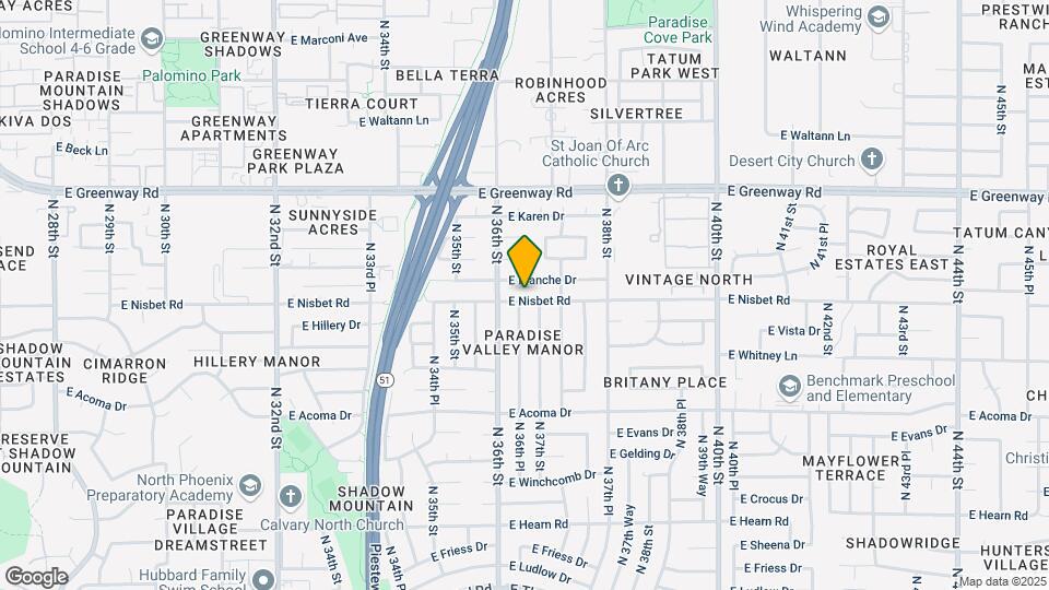 3624 E Nisbet Rd Map and Location Details