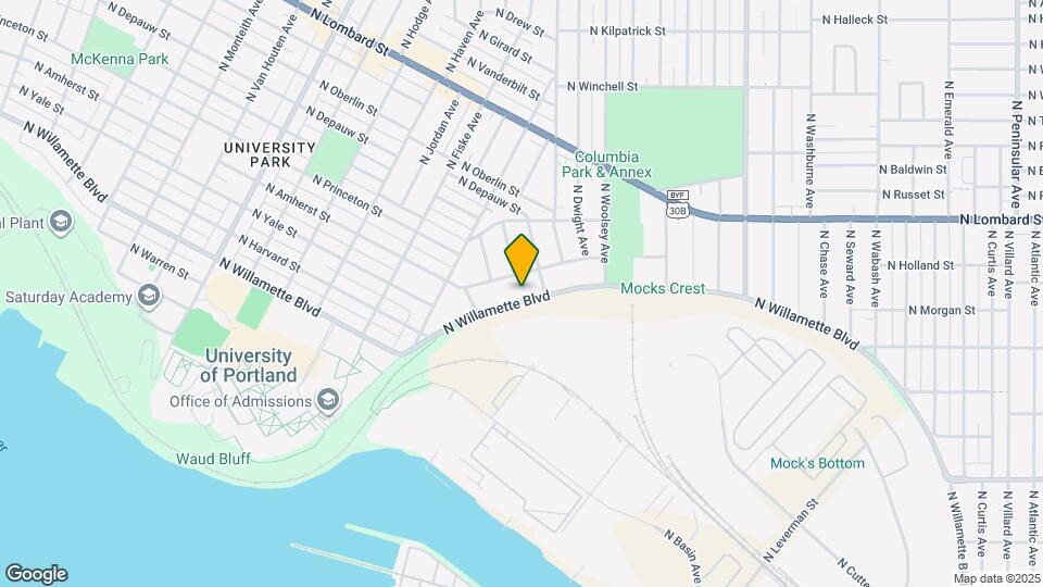 4707 N Willamette Blvd Map and Location Details