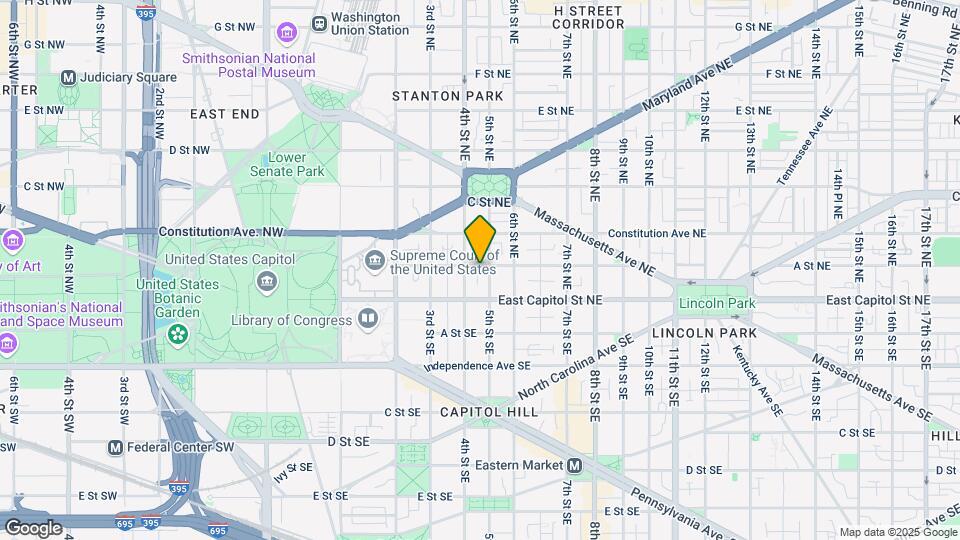 419 A St NE, Unit English Basement Map and Location Details