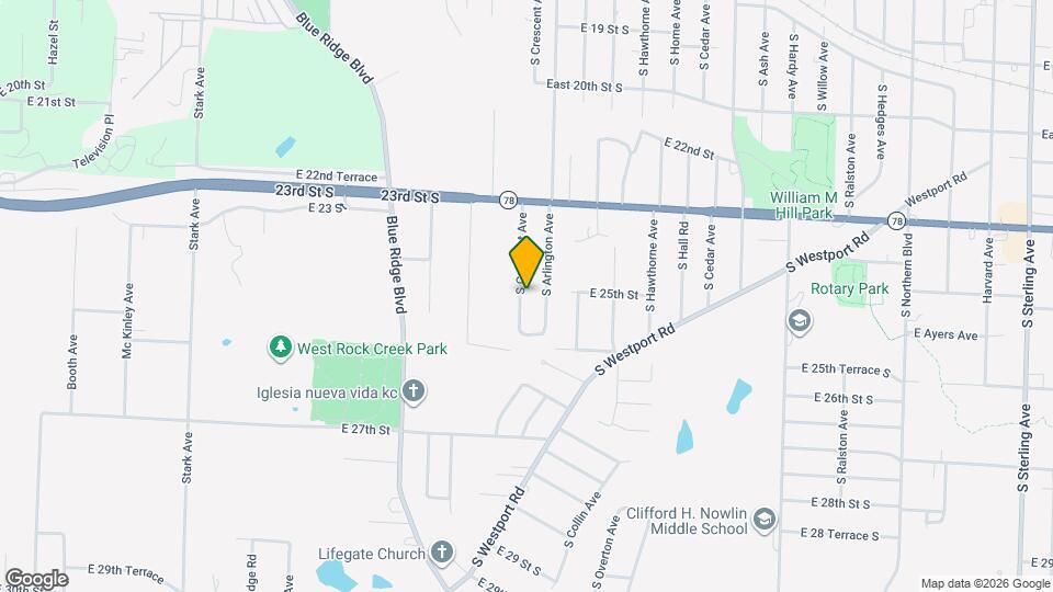 2503 S Crescent Ave Map and Location Details