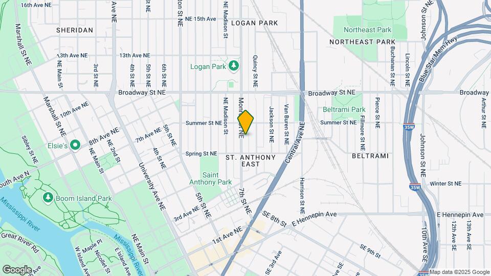 629 Monroe St NE, Unit 1 Map and Location Details