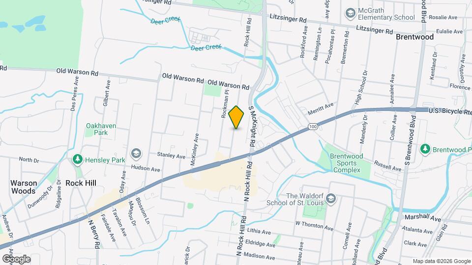 1034 N Rock Hill Rd Map and Location Details