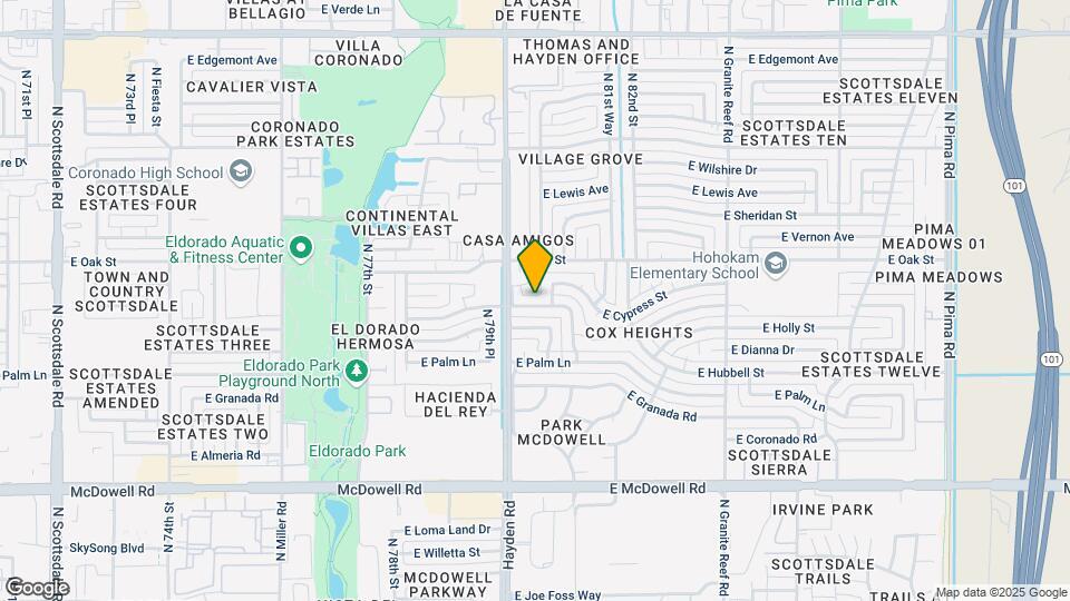 8020 E Monte Vista Rd Map and Location Details