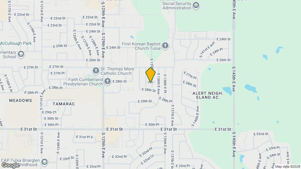 2752 S 135th E Ave Map and Location Details