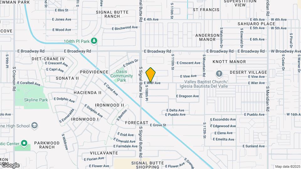 10845 E Wier Ave Map and Location Details