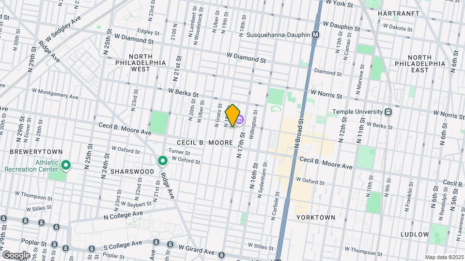 1738 N Bouvier St Map and Location Details