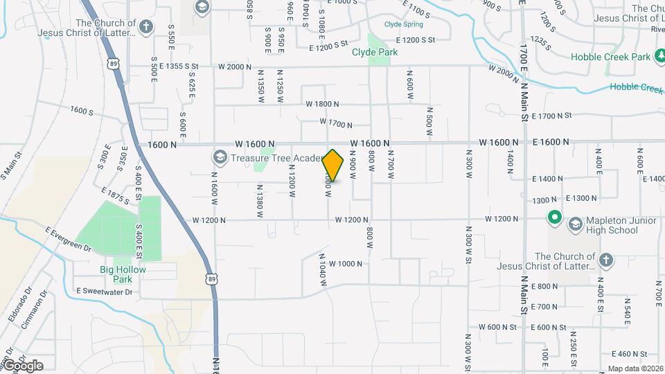 1352 N 1000 W Map and Location Details