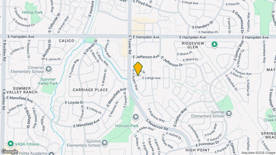 18623 E Lehigh Ave Map and Location Details