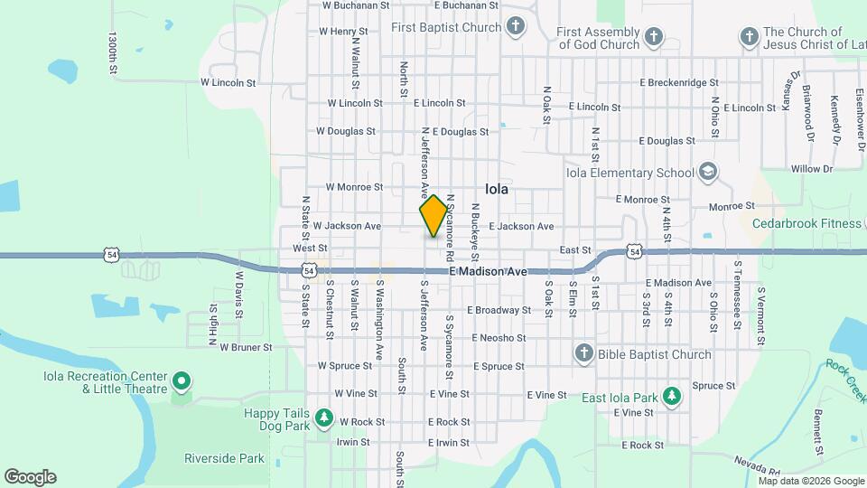 1 1/2 N Jefferson Ave Map and Location Details