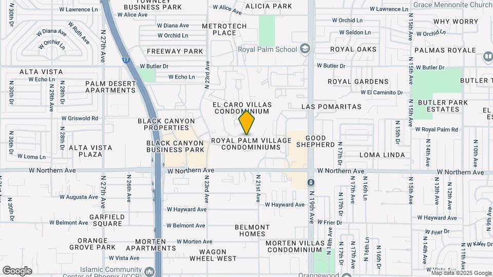 2121 W Royal Palm Rd Map and Location Details