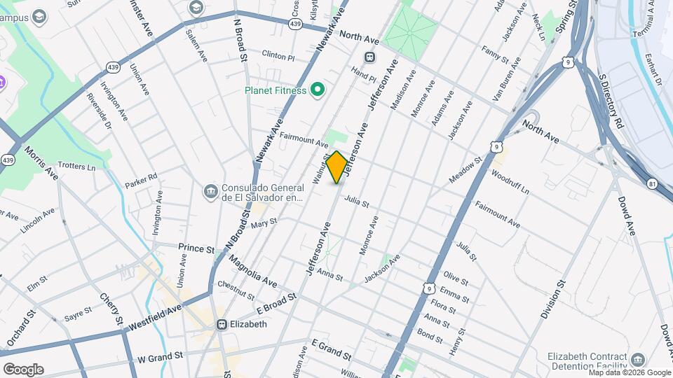 552 Jefferson Ave Map and Location Details