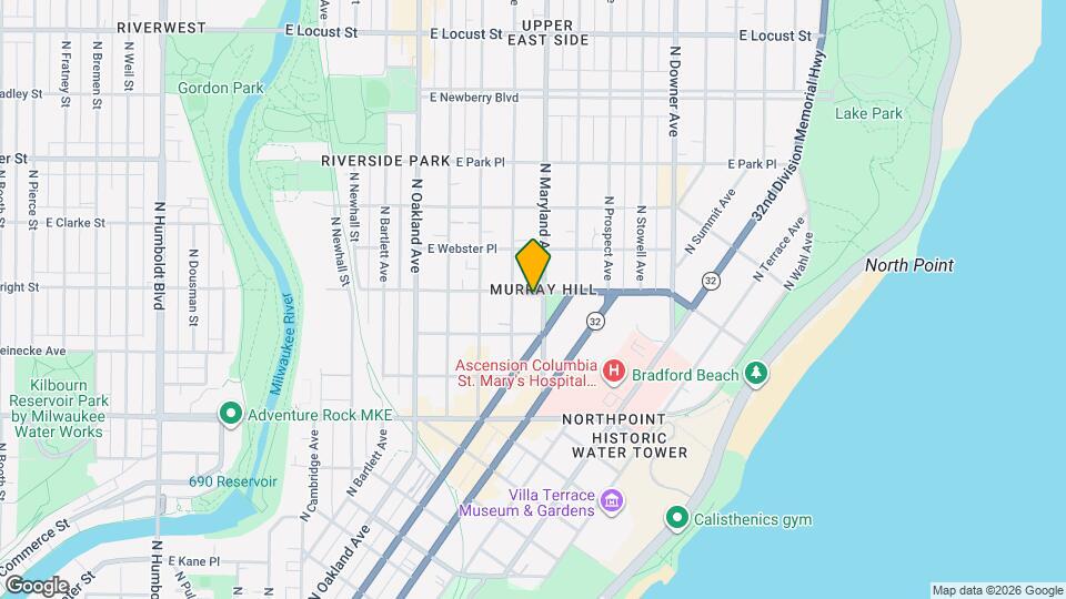 2119 E Bradford Ave, Unit Lower Map and Location Details