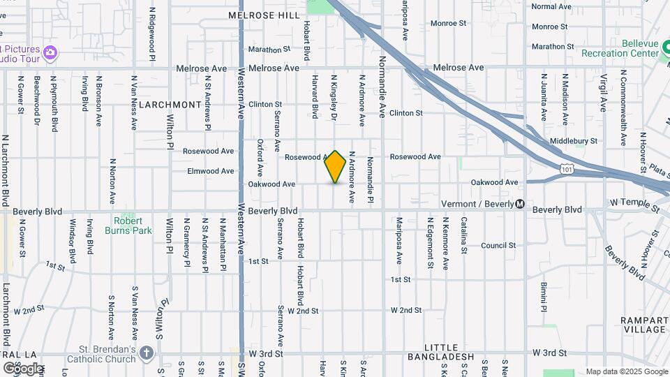 338 N Kingsley Dr Map and Location Details