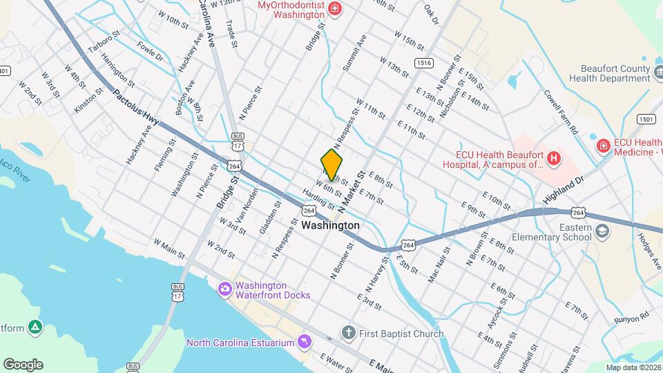 128 W 6th St Map and Location Details