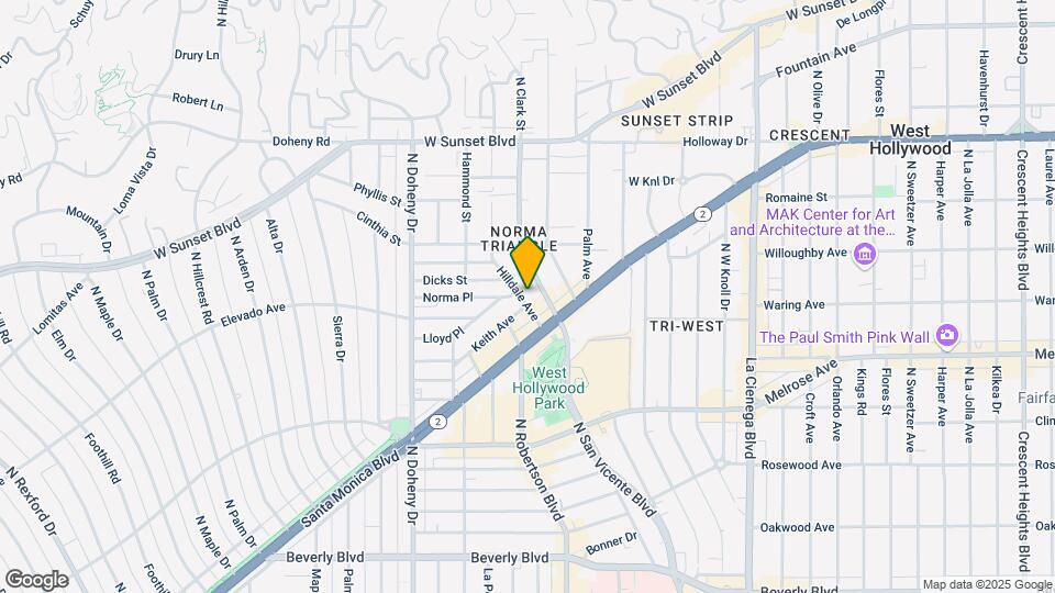 836 Hilldale Ave Map and Location Details