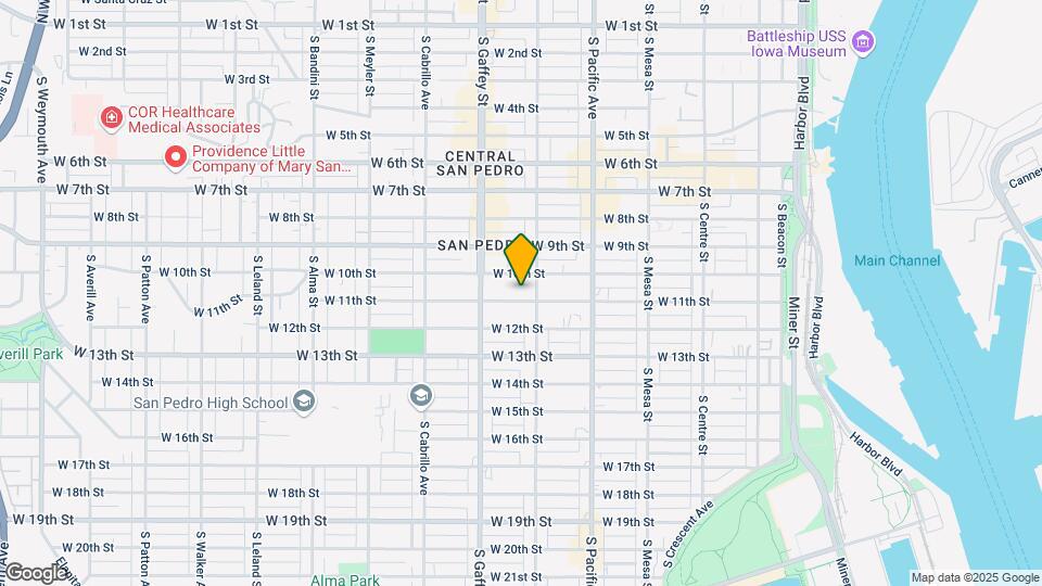 632 W 11th St Map and Location Details