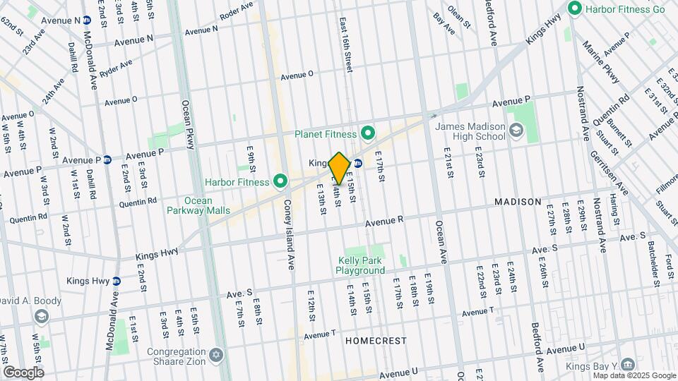 1727 E 14th St Map and Location Details