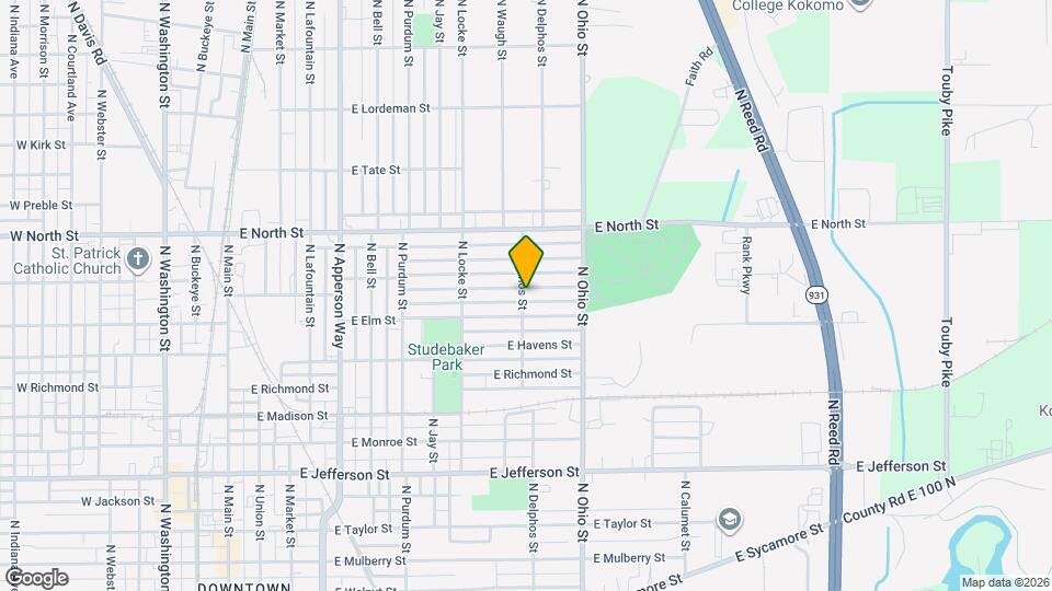 1001 E Broadway St Map and Location Details