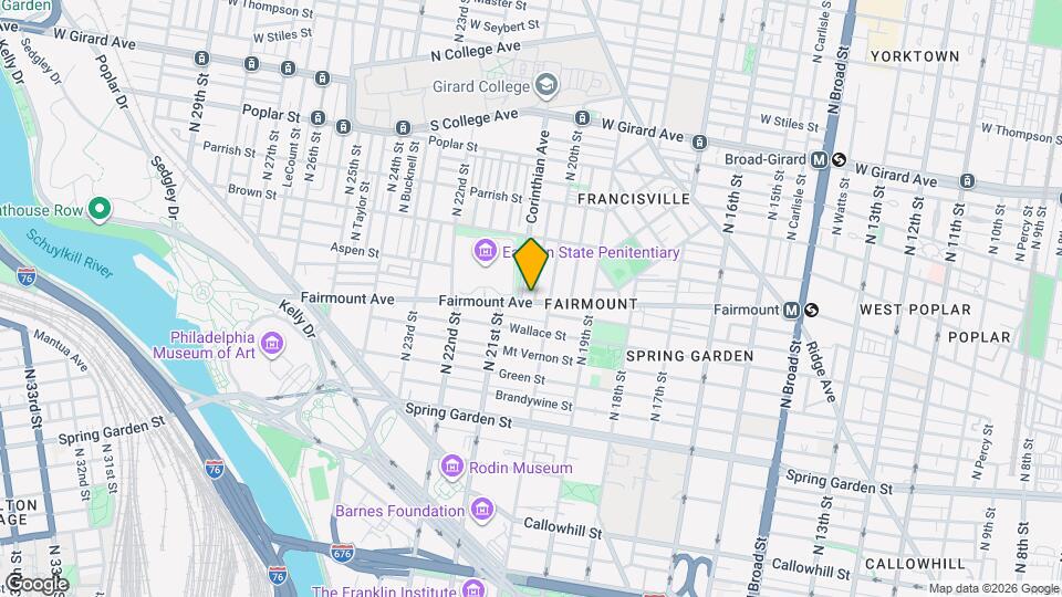 2017-2019 Fairmount Ave Map and Location Details