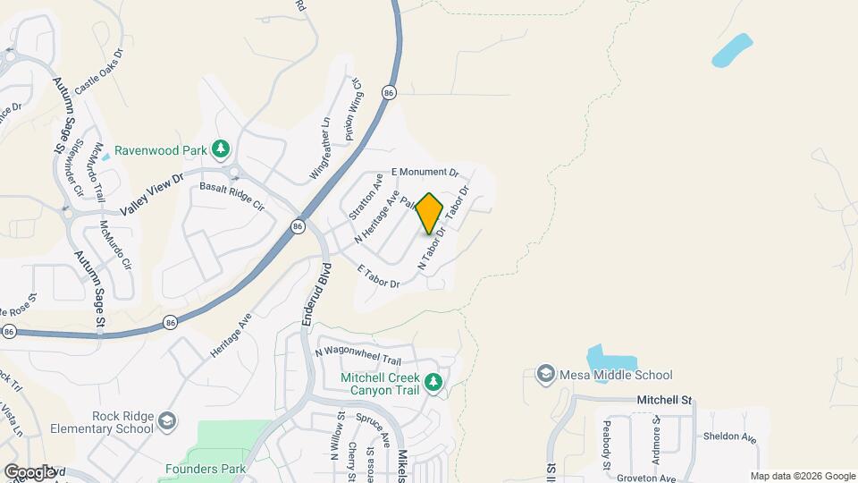 1169 N Tabor Dr Map and Location Details