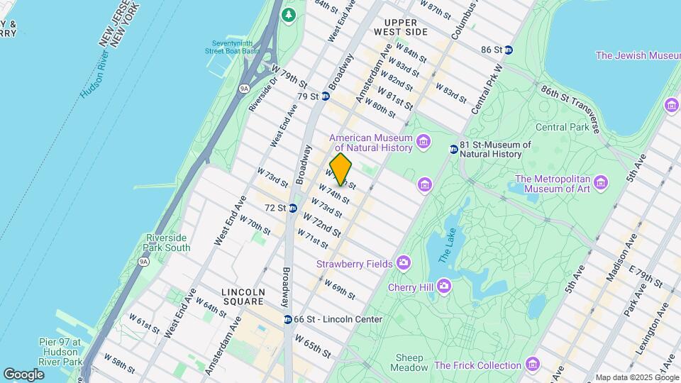 129 W 74th St Map and Location Details