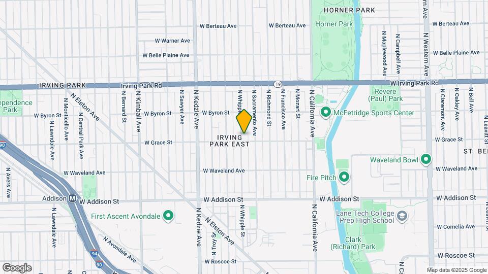 3807 N Whipple St, Unit #3 - Garden Unit Map and Location Details