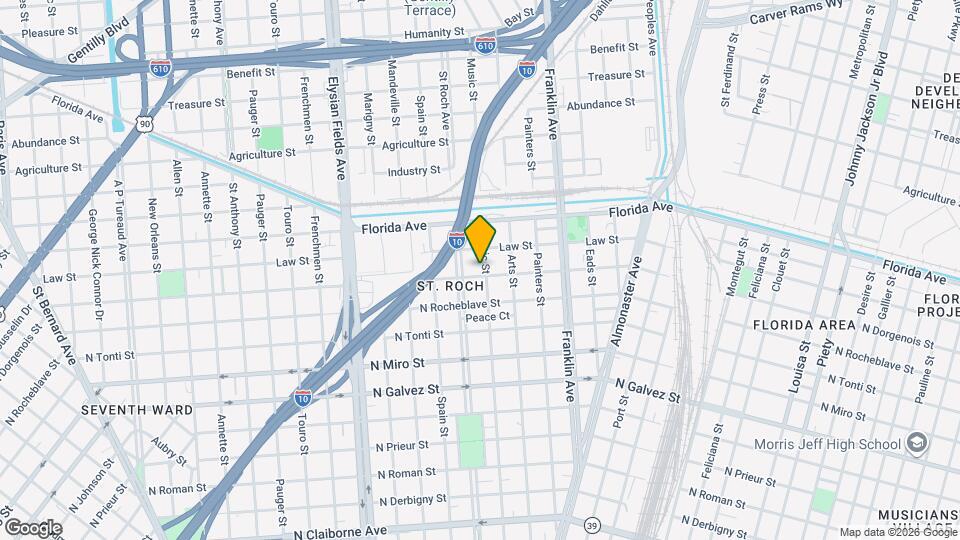 2504 Music St Map and Location Details