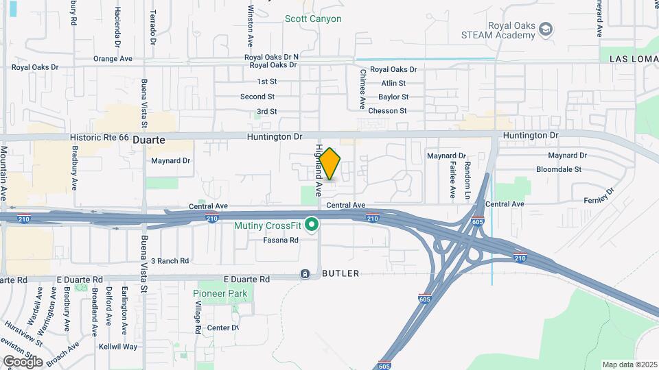 1404 Highland Ave Map and Location Details