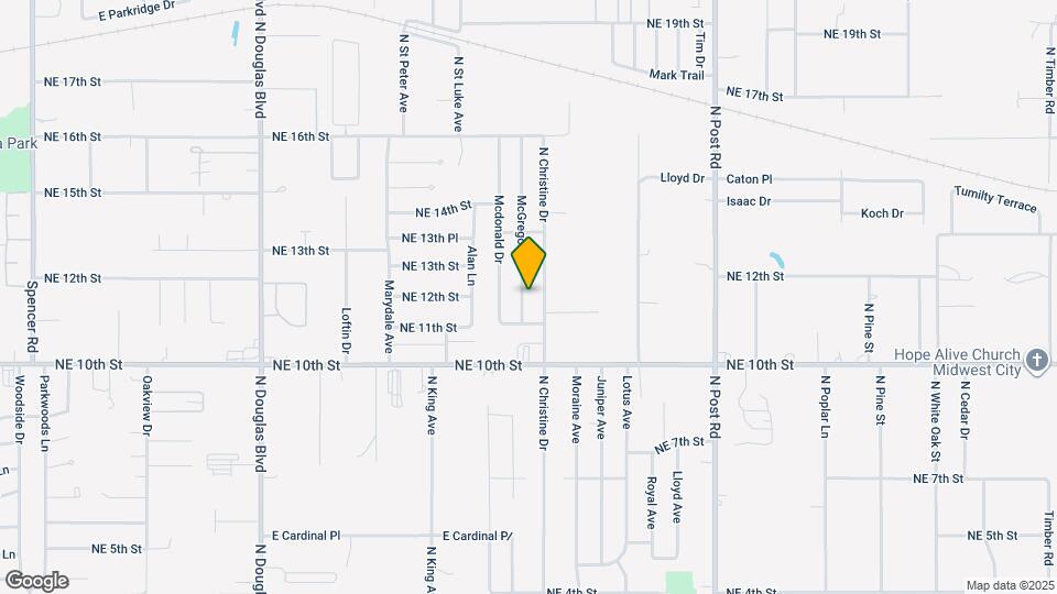 1216 McGregor Dr Map and Location Details