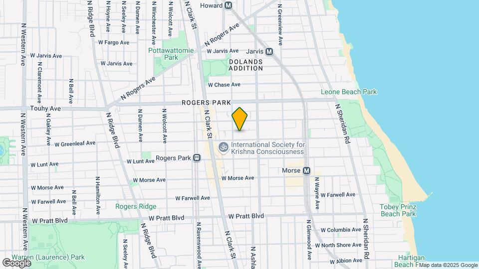 1642 1/2 W Greenleaf Ave Map and Location Details