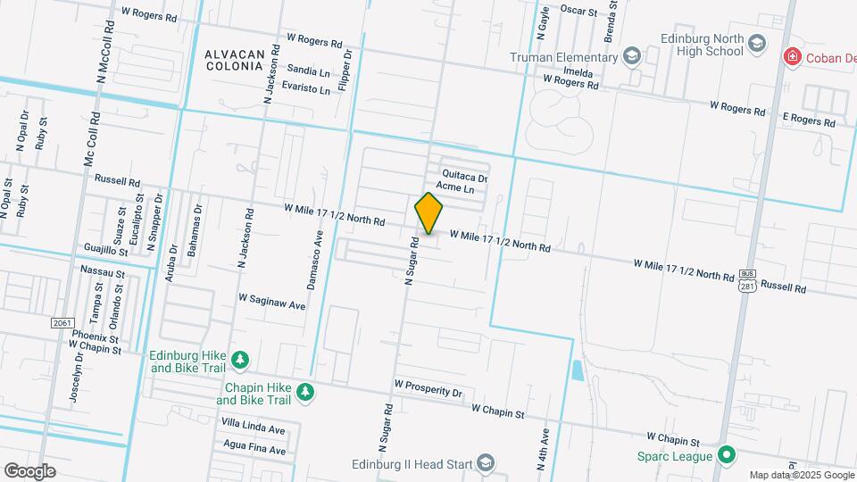 2106 N Sugar Rd Map and Location Details