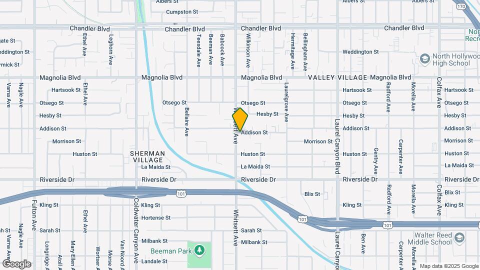 4946 Whitsett Ave Mapa y Detalles de la Ubicación
