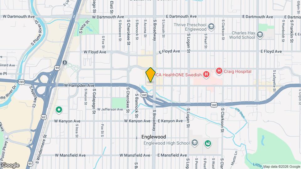 11 W Hampden Ave, Unit 302 Map and Location Details