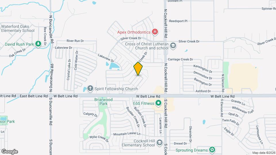 1402 Lost Creek Dr Map and Location Details