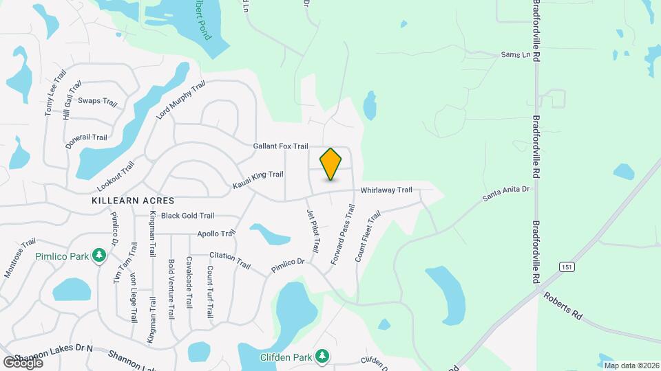 3400 Whirlaway Trail Map and Location Details