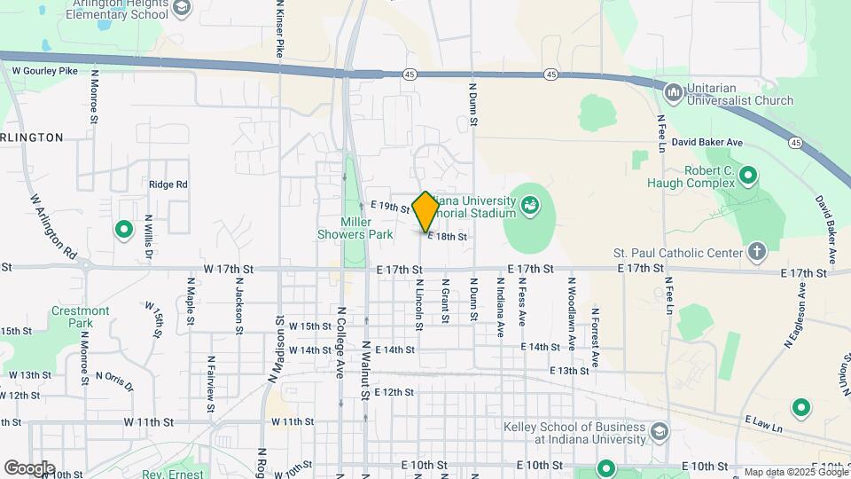 1314 N Lincoln St Map and Location Details
