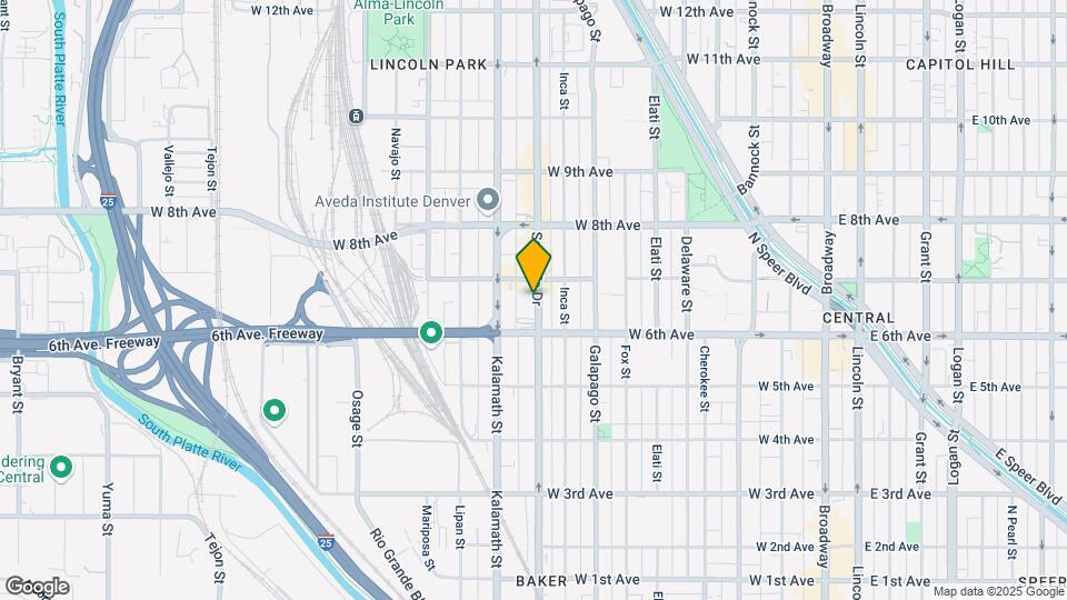 655 N Santa Fe Dr Map and Location Details