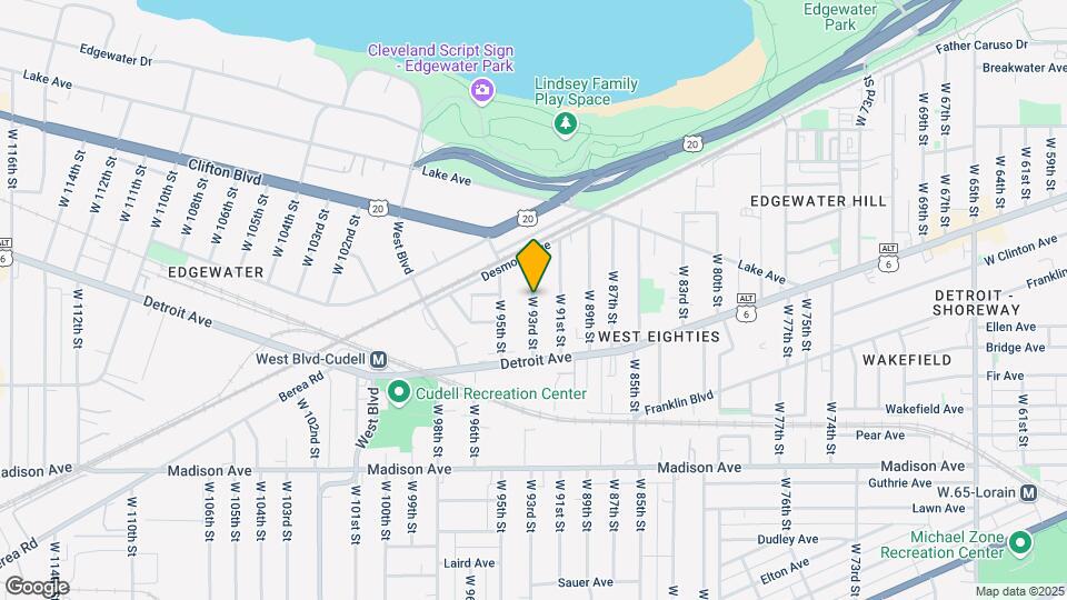 1334 W 93rd St Map and Location Details