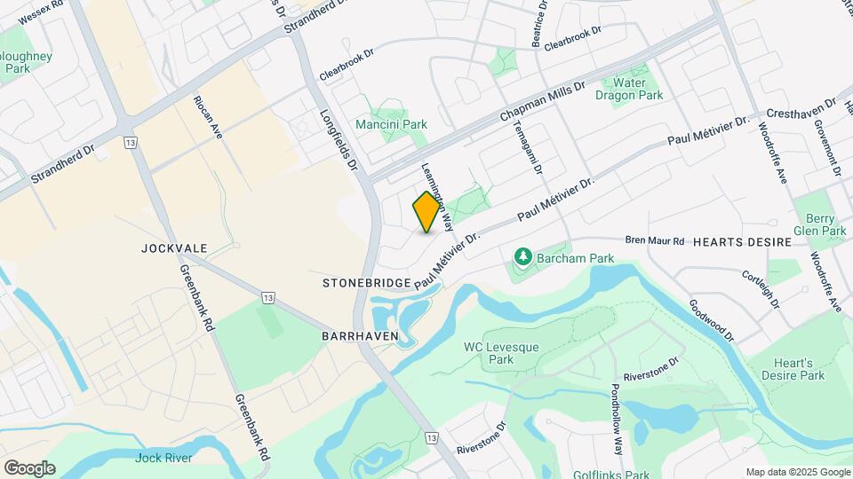 4 bedroom townhome in Barrhaven Map and Location Details