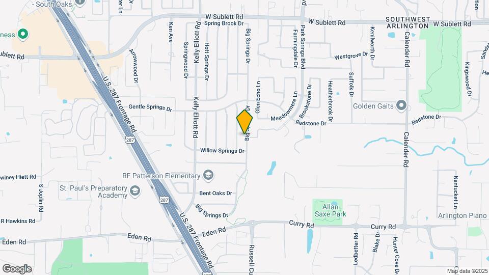 6408 Big Springs Dr Map and Location Details