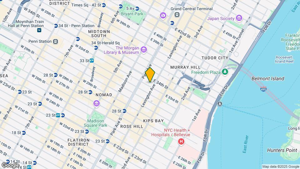 139 E 33rd St Mapa y Detalles de la Ubicación