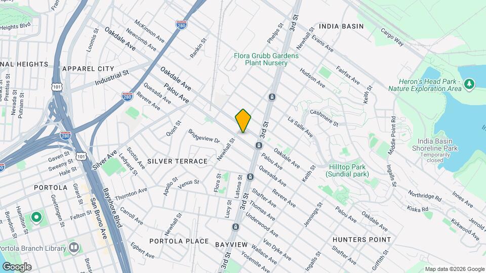 1674 Palou Ave Map and Location Details