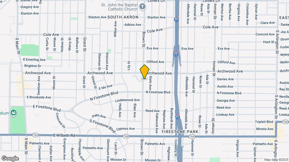 1317 Brown St Mapa y Detalles de la Ubicación