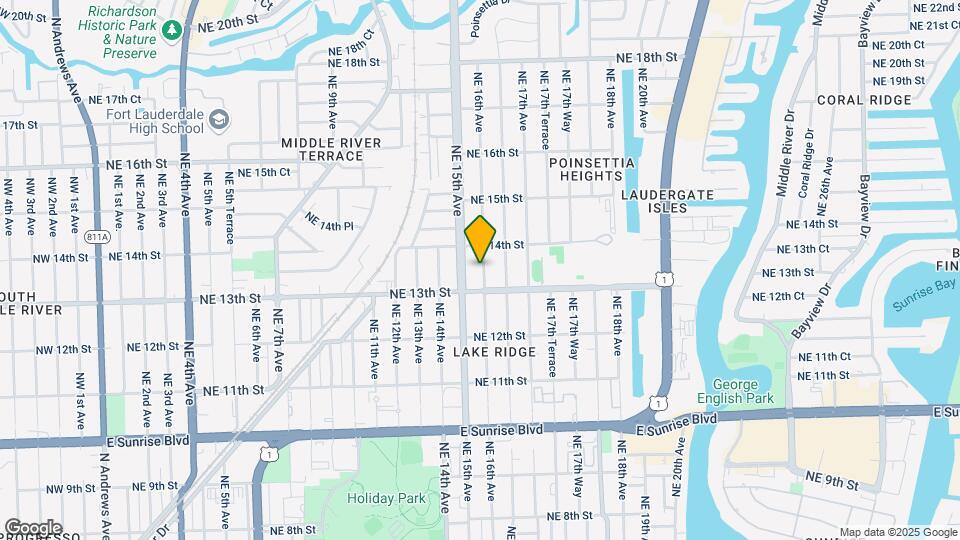 1321 NE 16th Ave Map and Location Details