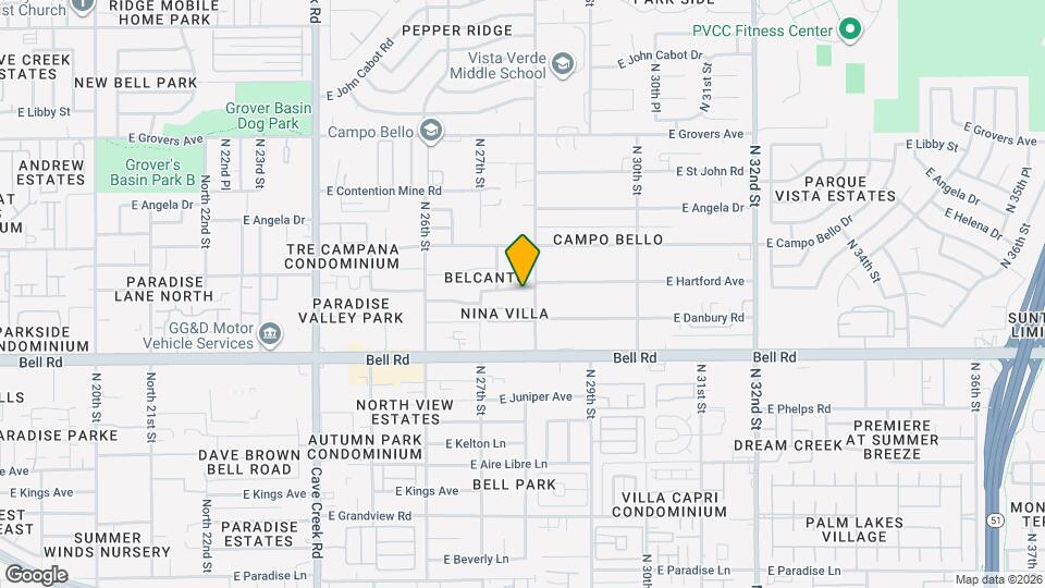 2745 E Hartford Ave Map and Location Details