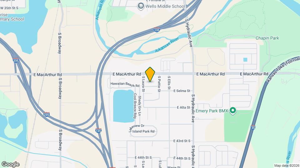 1224 E Selma St Map and Location Details