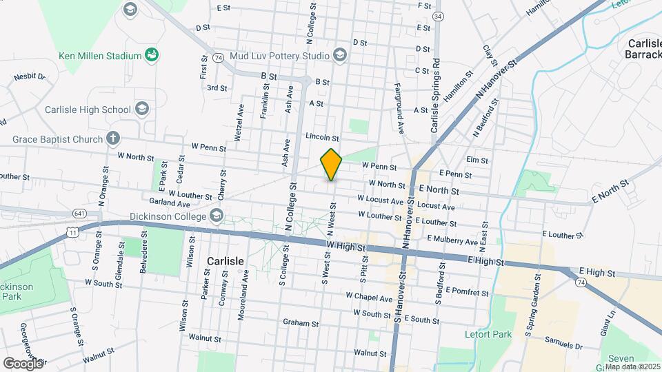 150 N West St Map and Location Details
